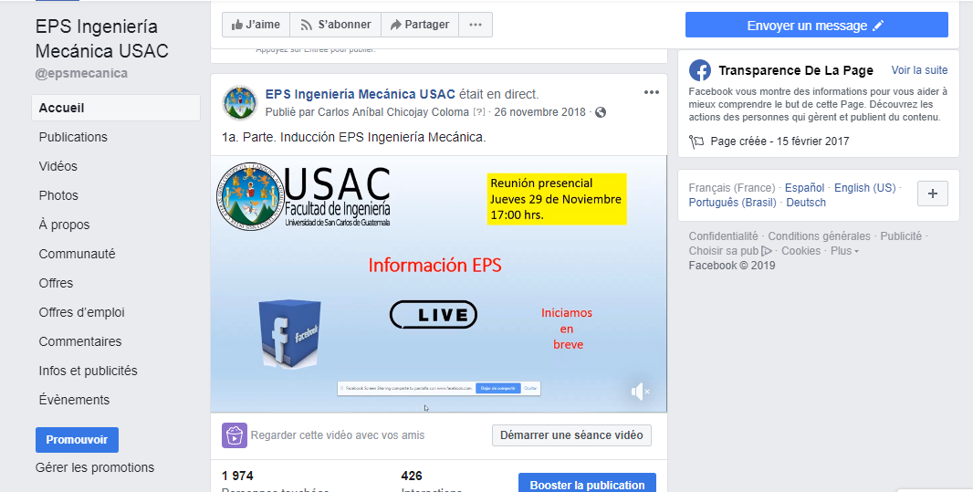 Página de EPS de Ingeniería Mecánica USAC