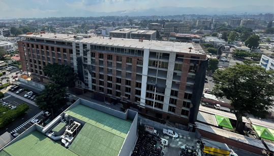 Vista final del edificio HUB Reforma