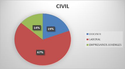 Opciones de la Práctica Final que prefieren los estudiantes de la carrera de Ingeniería Civil durante el primer semestre del año 2023 en porcentajes.