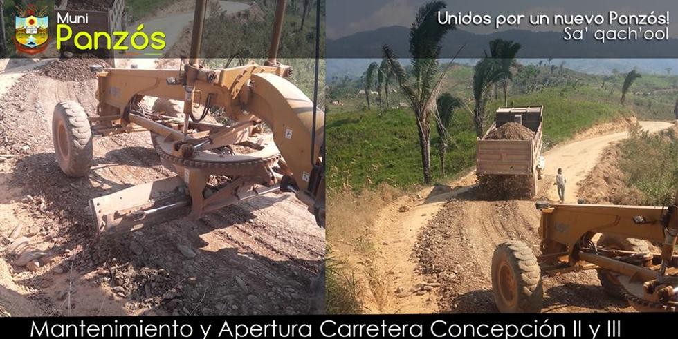 Inicio de trabajos de mantenimiento y mejoramiento de carretera Concepción II y III