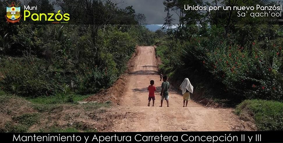 Trabajo finalizado de mejoramiento de carretera Concepción II y III